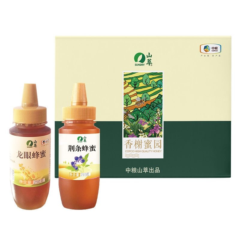 套餐3(福临门米油礼包(油1.45L+米2.5kg)+中粮山萃蜂蜜礼盒250g*2+中粮可益康枸杞原浆30ml*10)