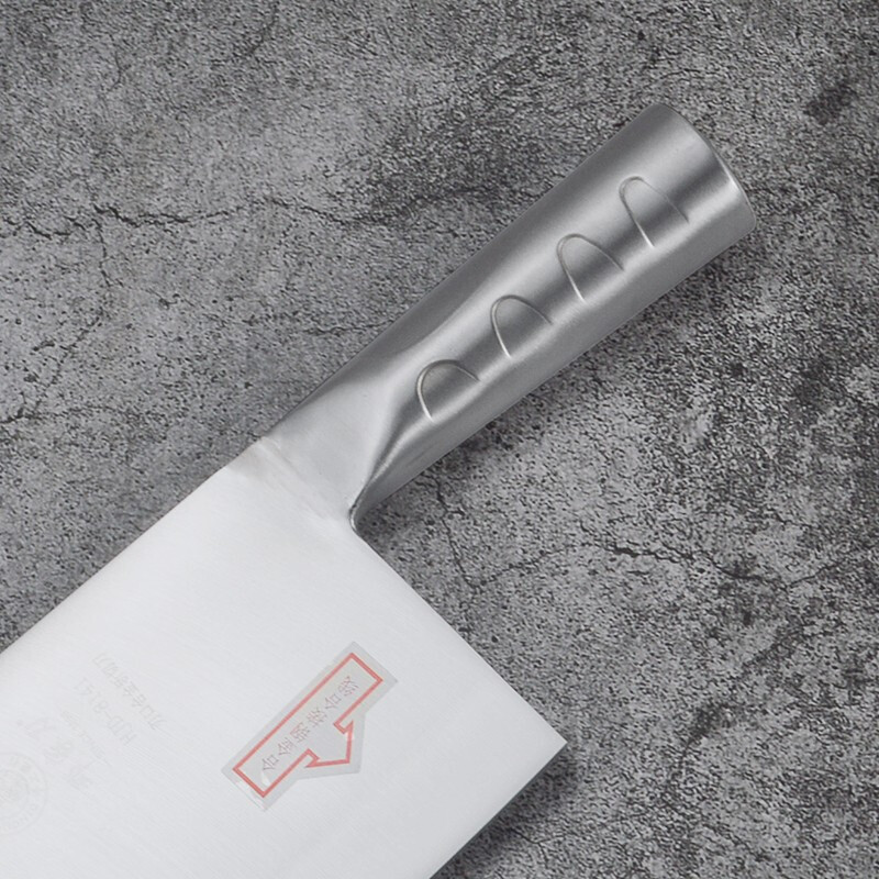 邓家刀 锻打复合钢斩切两用刀 HJD-8141 厨师商用厨师酒店专用菜刀厨房刀具一体钢柄斩切刀两用文武刀菜刀