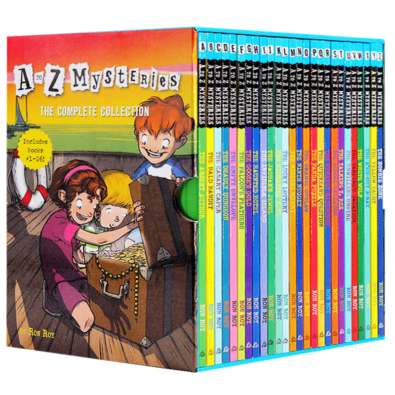 [醉染正版]A to Z Mysteries 神秘案件全套26册盒装 英文原版儿童英语初级桥梁章节书 经典侦探推理小说高清大图
