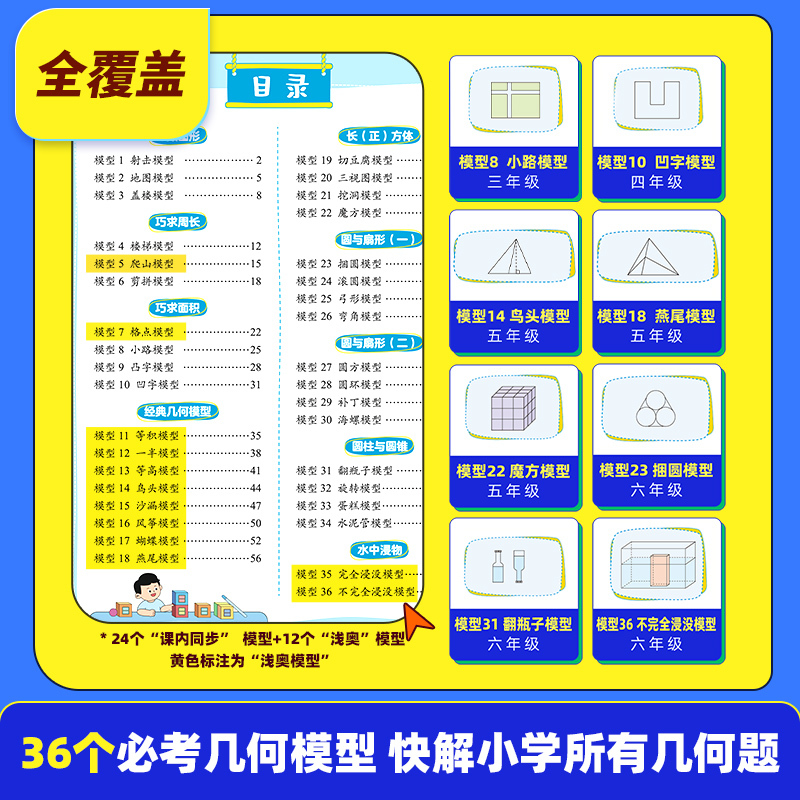 应用题+36模型[综合+专项 2本装] 小学五年级 [正版]2025新版作业帮小学数学几何36模型玩转几何思维训练一二三