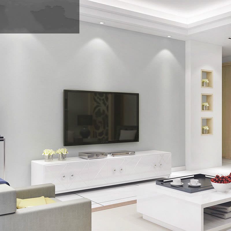 BONJEAN北欧无缝墙布 现代简约色墙纸卧室客厅电视背景墙 灰色壁布图片