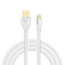 纽曼(Newmine)苹果连接线USB2.0 CWP5白色 3A快充 苹果设备通用 线长1.0米 TPE材质镀锡铜丝线材