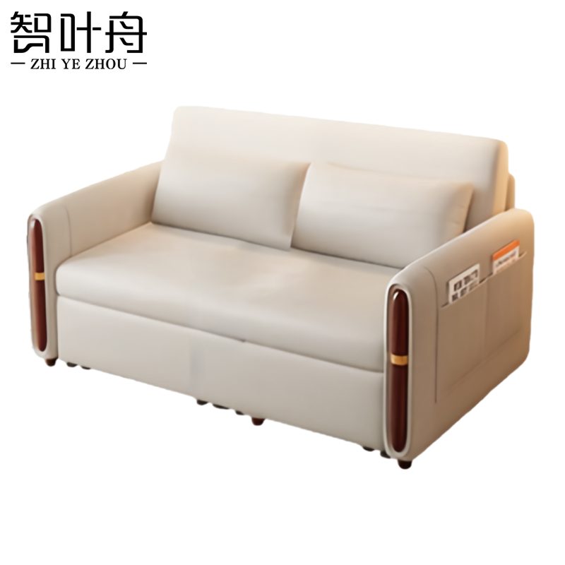 智叶舟折叠沙发双人位125*83*87cm张高清大图