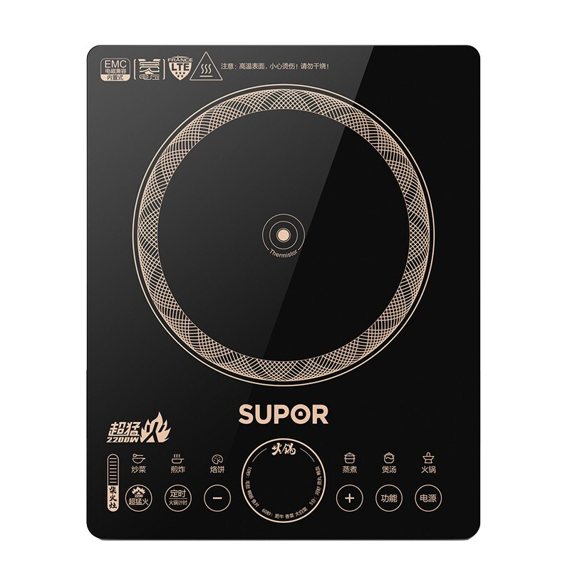 苏泊尔(SUPOR) C22-IH90 电磁炉 大功率触控按键 八档火力 纤薄设计 定时功能电磁灶火锅炉Jh