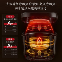 松下(Panasonic)电饭煲电饭锅4L远红外立体包裹式加热IH电磁加热1-6人可预约智能多功能黑色 SR-HR152