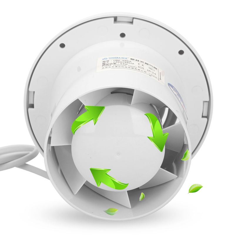 墙面排气扇卫生间家用换气扇强力静音吸顶式圆形墙壁抽风机排风扇