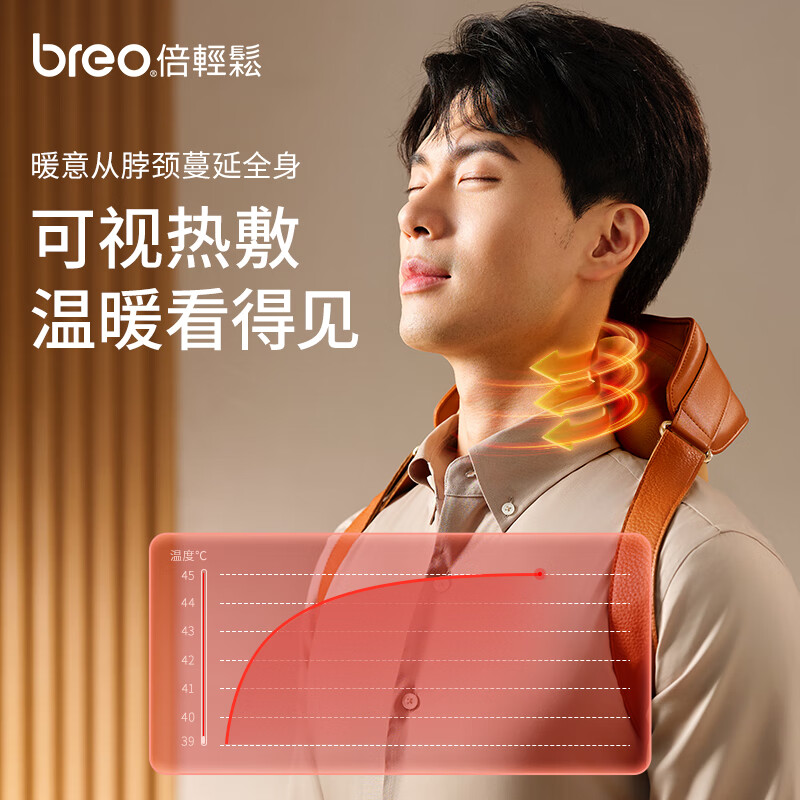倍轻松(breo)N5mini尊享版颈椎按摩器按摩披肩肩颈按摩器斜方肌腿腰颈部按摩仪器高清大图