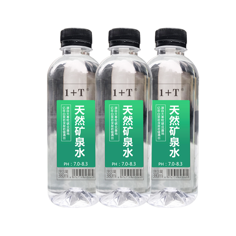 1+T天然矿泉水380ml*24瓶/箱高清大图