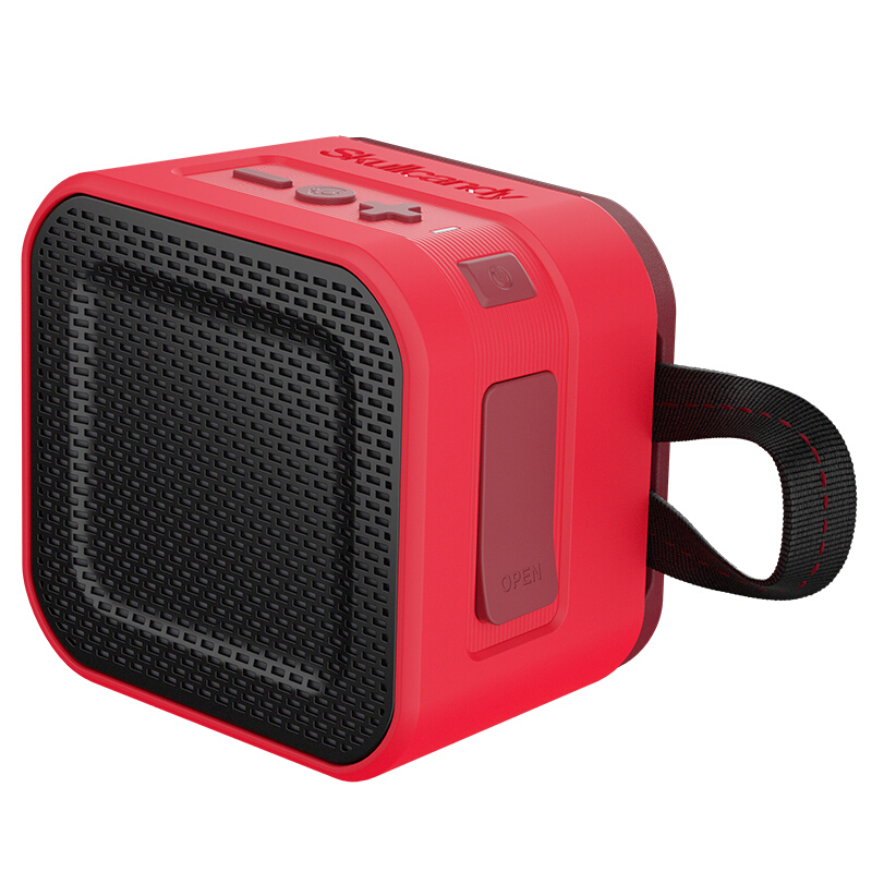 骷髅头(Skullcandy)BARRICADE MINI S7PBW-J584迷你便携防水蓝牙音箱音响 红黑色