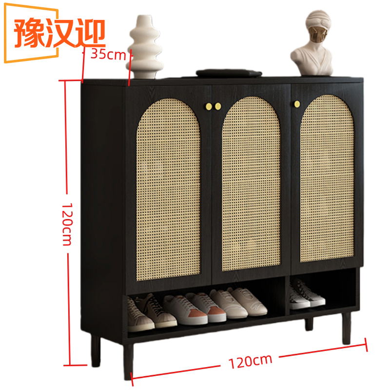 豫汉迎简约鞋柜 编门鞋柜120*35*120cm个 多规格