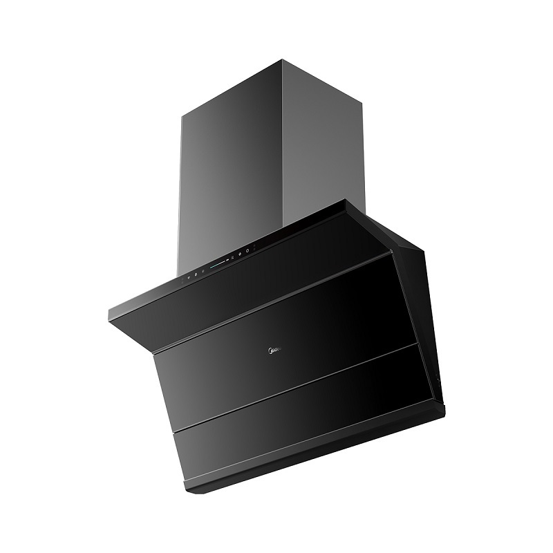 美的 黑色 超薄双吸式油烟机 触摸 挥手 冷轧板喷涂 玻璃cxw-140-yl