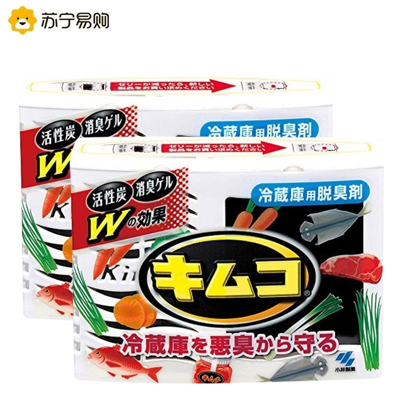 小林制药冰箱除味剂活性炭啫喱冷藏室用除味盒2盒装日本进口高清大图