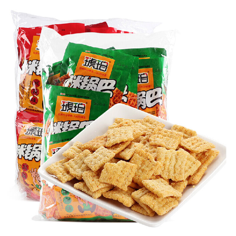 琥珀小米锅巴零食牛肉味25克20