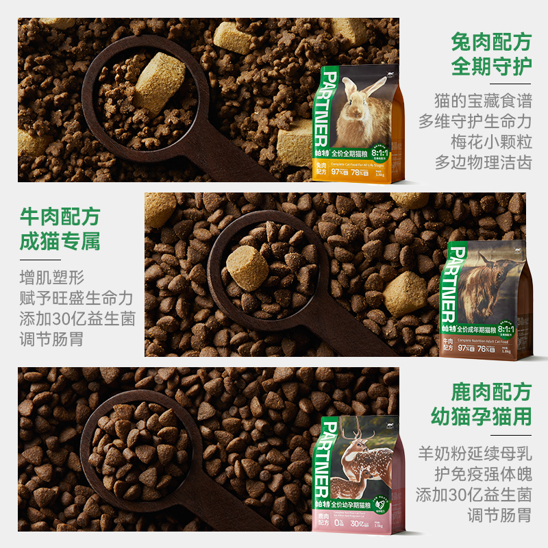 帕特诺尔生骨肉冻干猫粮高蛋白无谷成猫粮高含肉量增肥全价生命猫粮猫干粮无谷猫粮高清大图