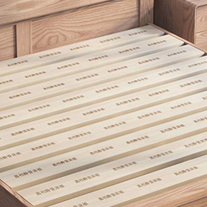 中豫鑫泽 ZYXZ4022718简约白蜡木实木床原木风单人床1.5米含两个床头柜高清大图