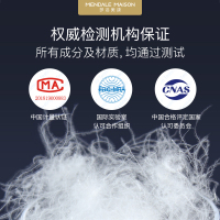 梦洁美颂 梦洁(MENDALE)家纺 缪斯华彩90%白鸭绒防螨厚被plus+冬季温暖冬被子艳阳橘 羽绒被冬被绗缝几何抽象