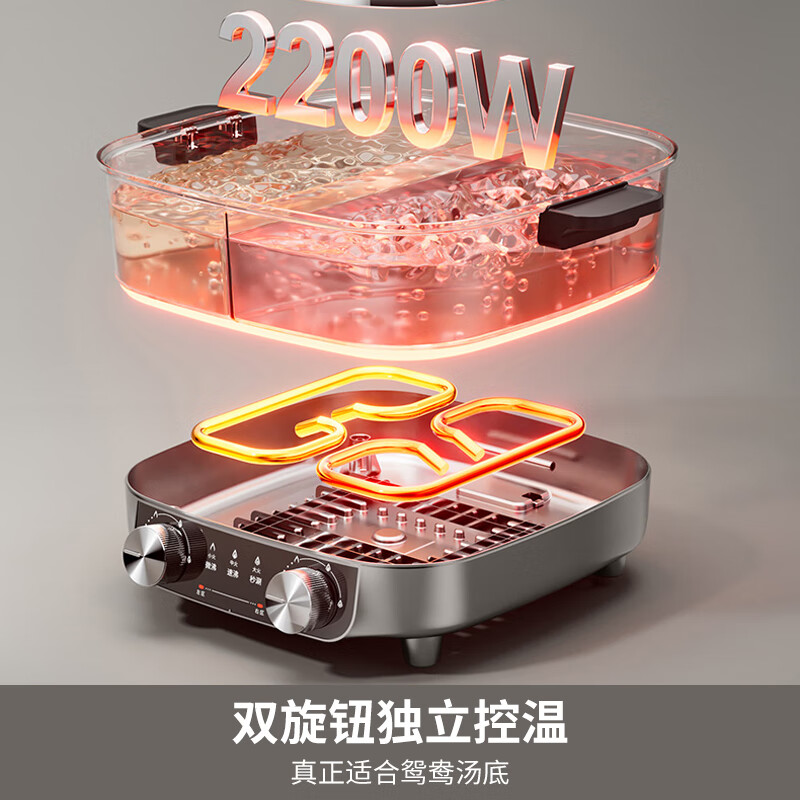 九阳(Joyoung) 6L鸳鸯电火锅HG60-G650-B高清大图