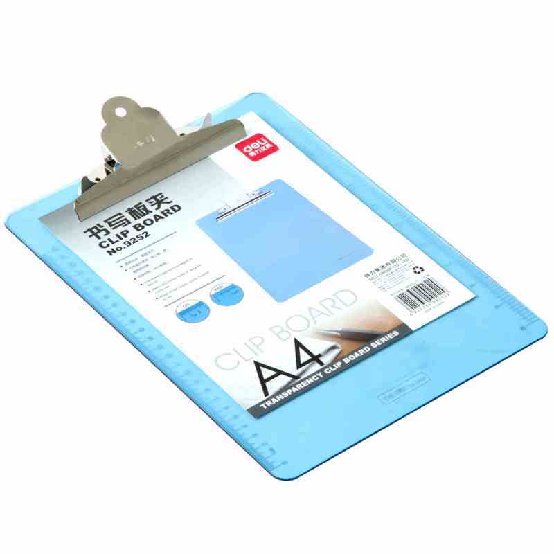 得力(deli) 9252 A4板夹书写垫板 文件夹板 板夹 写字板夹 浅蓝色