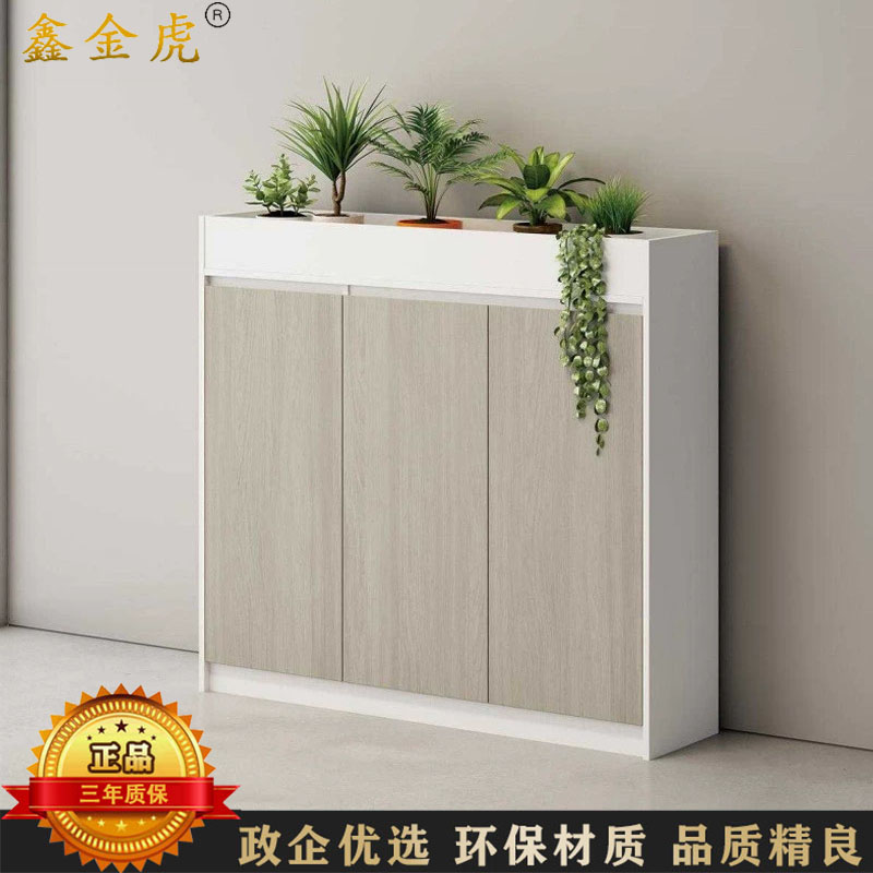 鑫金虎 时光榆木系列花槽文件柜资料柜带锁木质储物柜高清大图