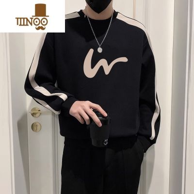 YANXU2023新款卫衣男款款痞帅感男装内搭打底休闲长袖T恤上衣 3XL155-170斤 黑色常规高质量