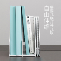 得力可折叠文件框多层伸缩书立文件架桌面办公用品文件夹收纳盒档案资料整理栏创意多功能学生用文具筐置物篮