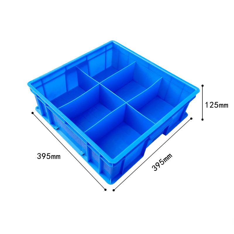 瑾如云海 分格箱 零件盒 周转箱 方6格395*395*125mm高清大图