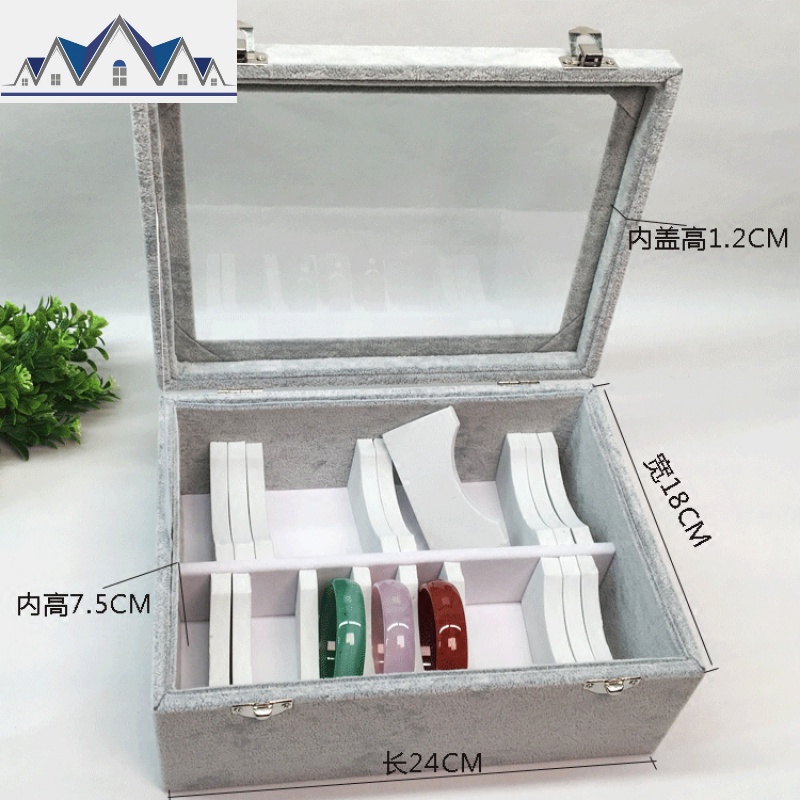 20位手镯盒金银玉镯子珠宝首饰箱复古手镯箱金银饰品盒收纳盒 三维工匠高清大图