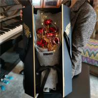 微蜜抖音同款七夕情人节礼物送女友生日礼物女生闺蜜实用创意金箔玫瑰花束礼盒ins超火的毕业成人礼十八岁礼物妈妈母亲节礼物