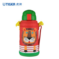 虎牌(Tiger)儿童保温杯卡通吸管杯304不锈钢MML-C06C宝宝喝水杯子防摔幼儿园水壶630ML 小狮子EL