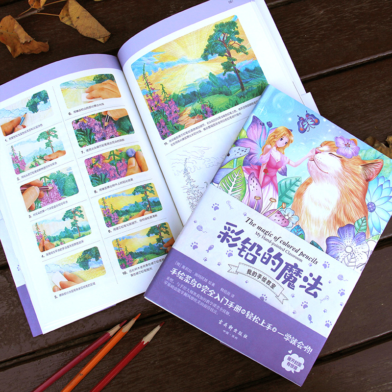 [正版]我的手绘教室彩铅的魔法 手绘菜鸟的入门手册彩铅基础教程绘画书籍手绘入门新手学彩铅绘画入门教程书籍高清大图