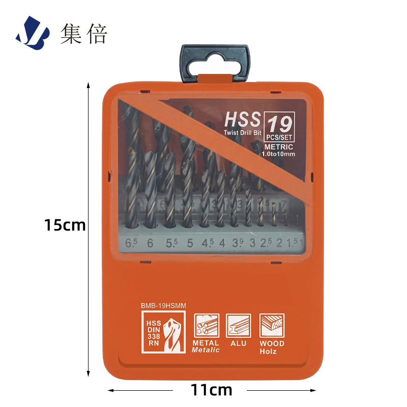 集倍 钻头 高速钢19pcs 套高清大图