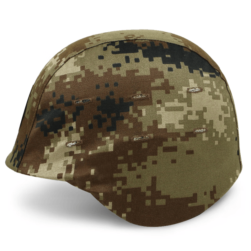 吉美尔 21锁眼款 虎斑 头凯夫拉头盔套挂钩魔术贴M88训练军训头盔罩高清大图