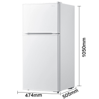 美的（Midea） BCD-112CMB 112升 家用 双门 直冷 小型 节能静音 白色母婴儿童 电冰箱