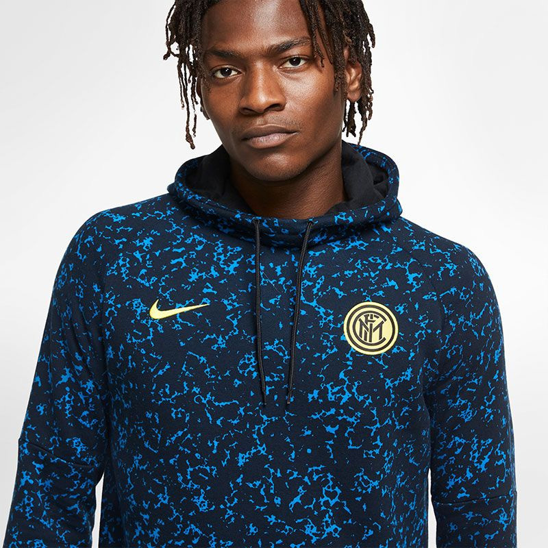NIKE/耐克国米20-21 INTER M NK GFA FLC PO HOOD加绒运动卫衣CI9537-010