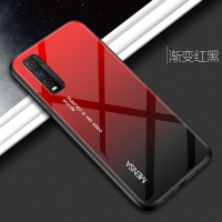 vivoiqoou1x手机壳套 IQOO U1保护套iqoou1x男女钢化玻璃渐变镜面硅胶包边外壳硬壳送钢化膜 MUNU