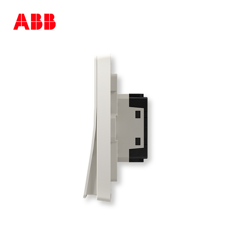 ABB开关插座 轩致无框 雅典白色 三位三开三联双控开关面板AF121