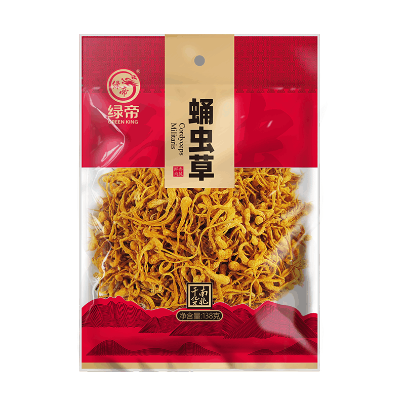 绿帝 蛹虫草138g 虫草花 南北干货 炖汤煲汤 火锅 菌菇图片