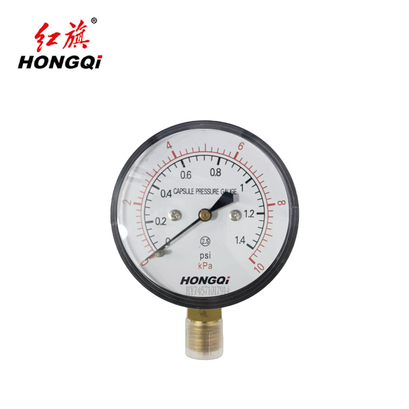 红旗 膜盒压力表 YE60 0-10Kpa 块高清大图