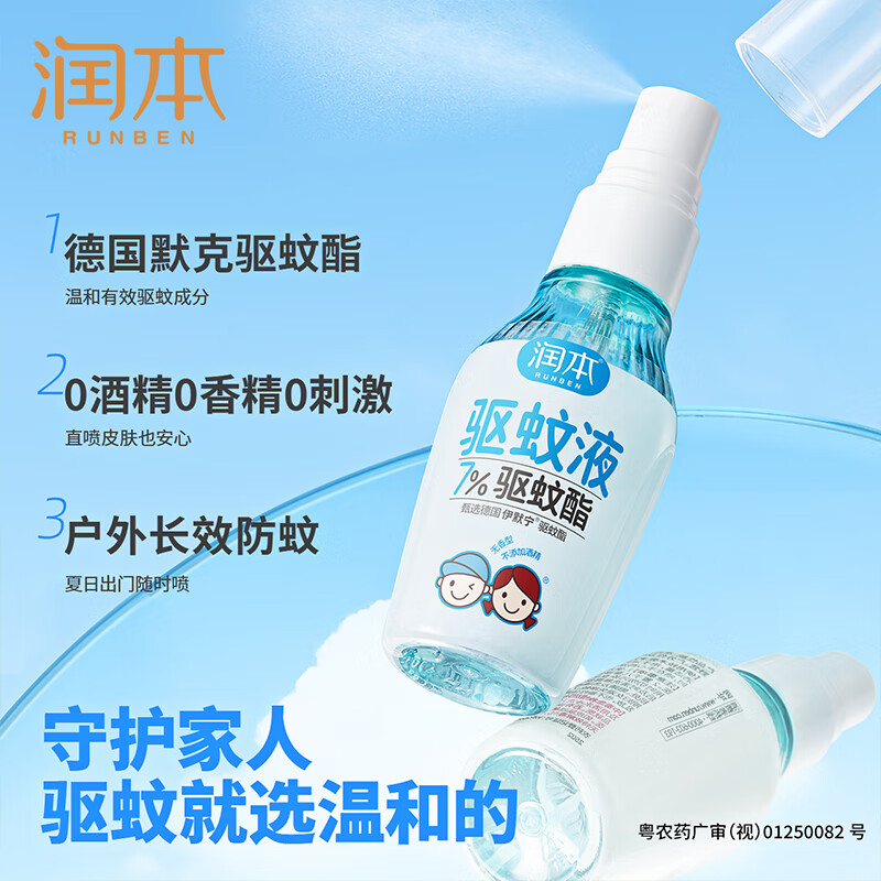 润本7%驱蚊酯驱蚊液(无酒精无香型)50ml-2021版高清大图