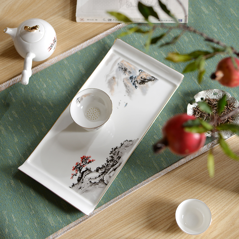 北国风光 远上寒山寺骨瓷茶具 TS-0111P 套高清大图