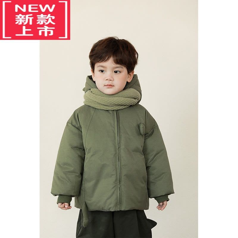 可莉允儿童棉服保暖2022新款洋气男童棉衣冬季加厚宝宝棉袄连帽外套图片