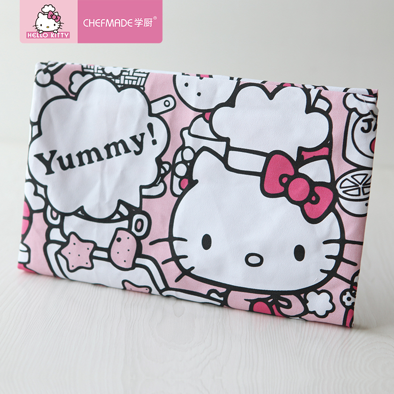 学厨 厨房工具 HELLO KITTY(凯蒂猫)正版授权烘焙迷彩棉围裙家用厨房 KT7037
