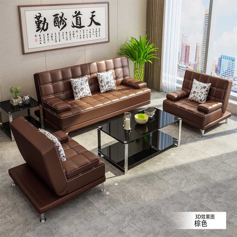 折叠办公沙发多功能折叠沙发床简约接待会客三人位办公室沙发茶几