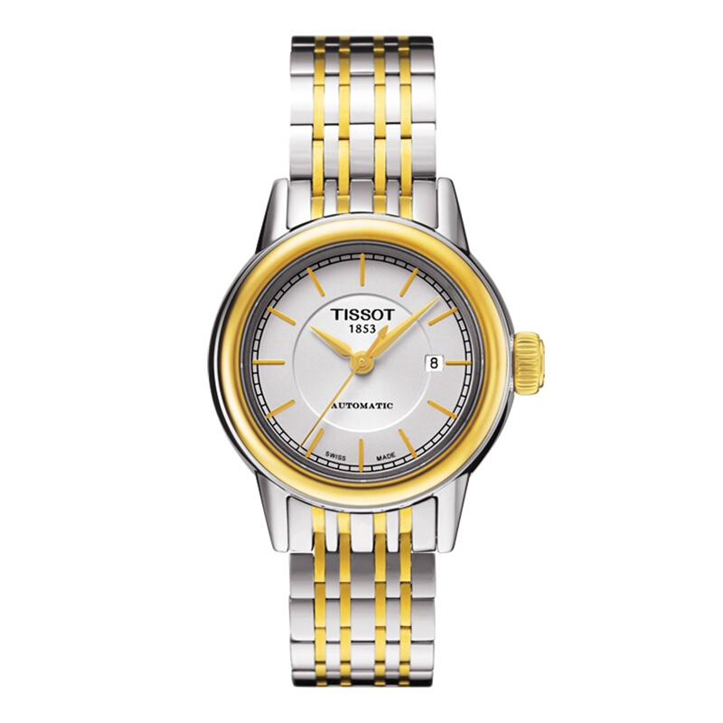 天梭(TISSOT) 瑞士手表 卡森系列机械情侣表女表 T085.207.22.011.00