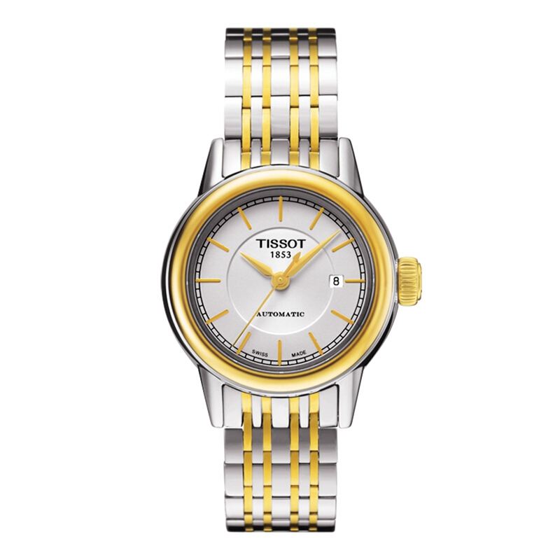 天梭(TISSOT) 瑞士手表 卡森系列机械情侣表女表 T085.207.22.011.00