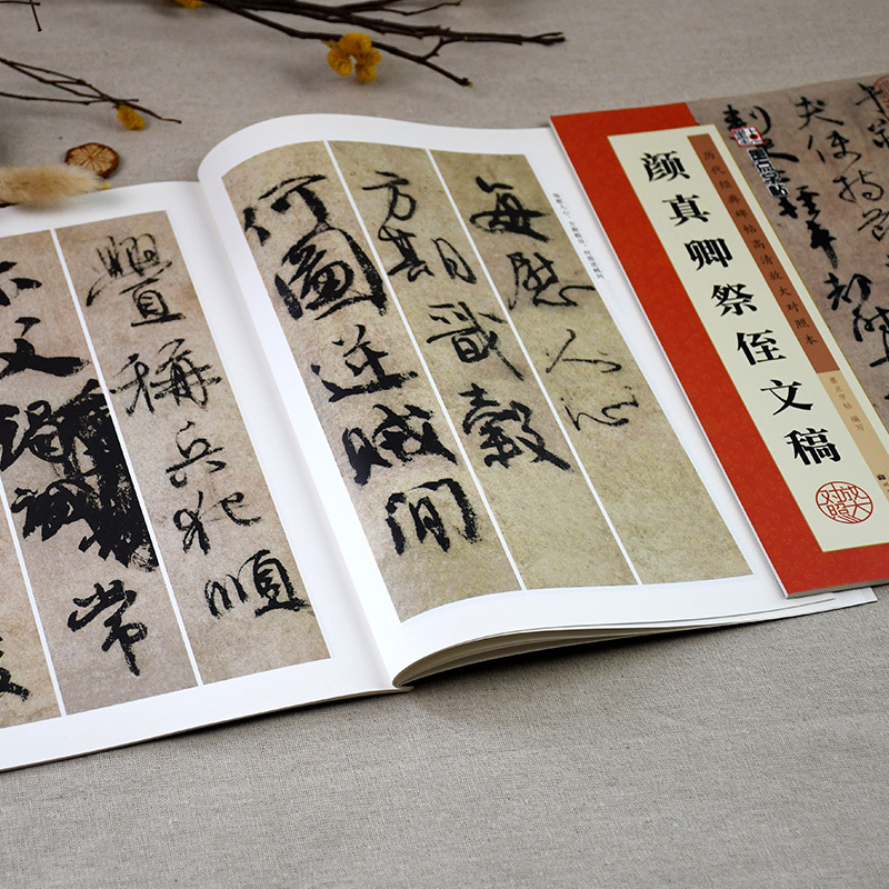 [正版]颜真卿祭侄文稿 历代碑帖高清放大对照本 颜体行书毛笔字帖书籍书法成人学生临摹练古帖 简体旁注讲解 湖北美术出