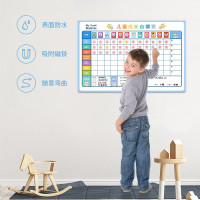 得力(deli)8749儿童成长自律表60*40cm 蓝色 家用表扬奖励墙贴磁性软白板 儿童学习计划表好习惯记录表打卡表