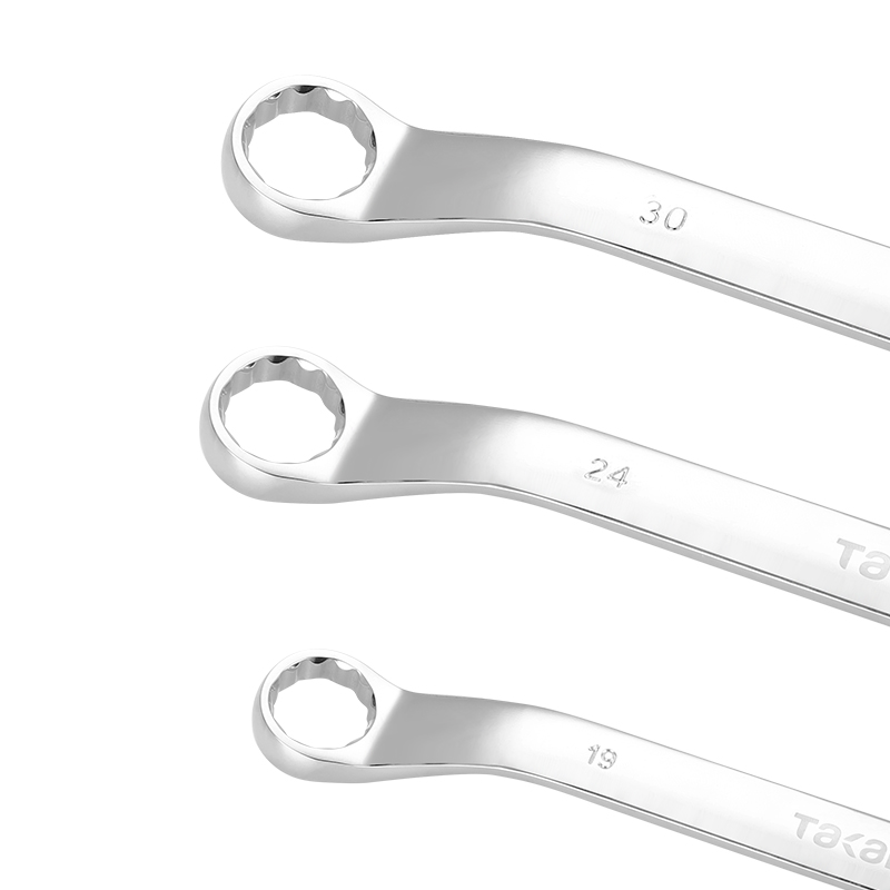 高松 takama 全抛光双头梅花扳手 五金工具 619227 24*27mm高清大图