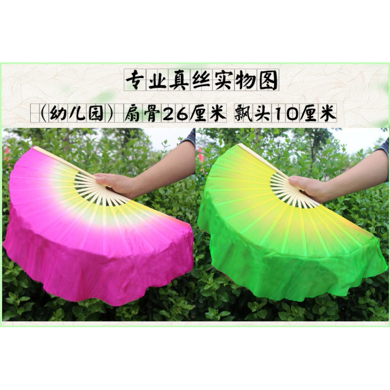 正品8寸儿童扇舞蹈扇子专业考级跳舞扇演出道具小号渐变 三维工匠