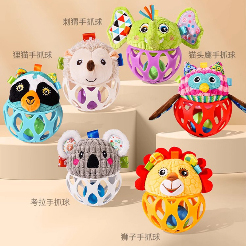 jollybaby洞洞球婴儿手抓球抚触球感统训练新生儿摇铃球1663高清大图